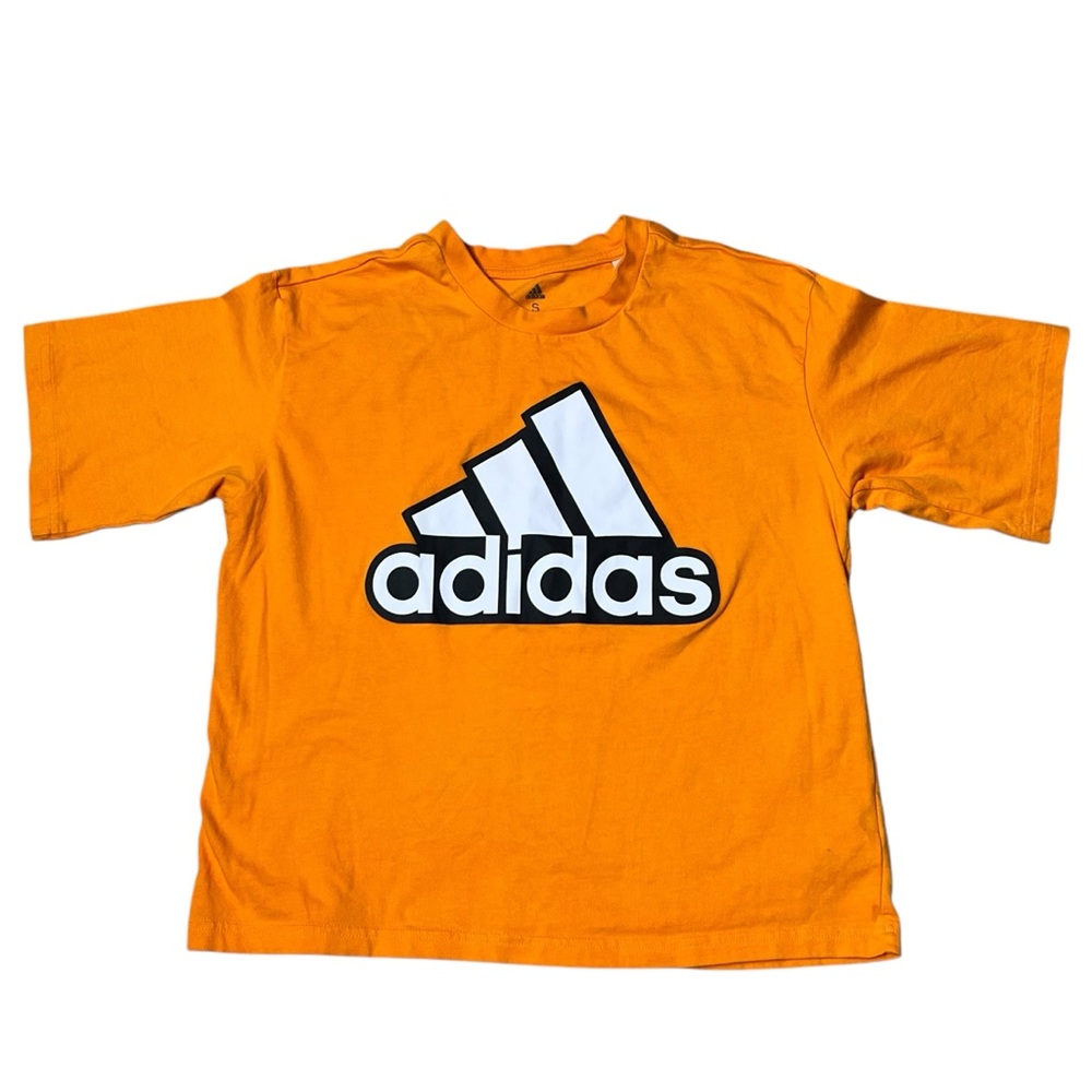adidas Tee Activewear Casual Logo Cropped T-Shirt Short Sleeve